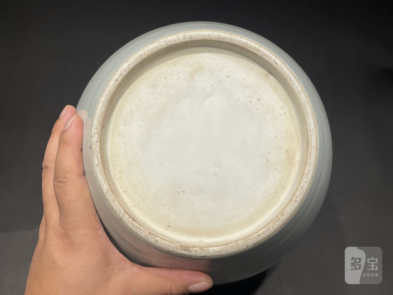 清晚期 青釉荷叶罐一对 - 图12